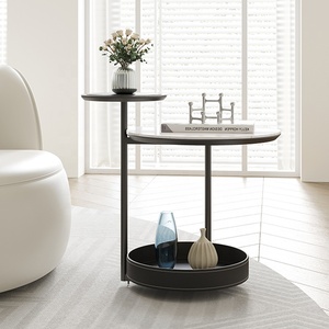 <span class=keywords><strong>Table</strong></span> d'appoint en <span class=keywords><strong>marbre</strong></span>, <span class=keywords><strong>table</strong></span> d'angle pour appartement, <span class=keywords><strong>table</strong></span> basse ronde en métal - Product Image 2