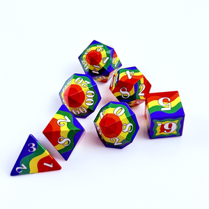Ensemble de dés polyédriques en résine imprimée haute définition, 28g, 7 pièces, à bords vifs, pour RPG, DND, <span class=keywords><strong>Warhammer</strong></span>, Magic, <span class=keywords><strong>jeux</strong></span> de société et de table - Product Image 4