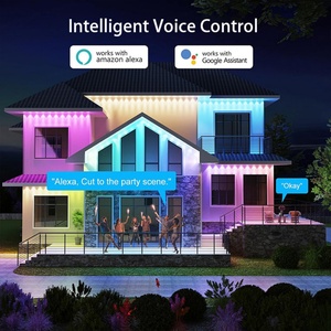 Luces LED Permanentes para Exteriores de Parques de Atracciones con Rieles de Aluminio, Modos de Escena DIY con Aplicación Inteligente, Fuente de Luz Puntual LED 3D de Píxeles - Product Image 4