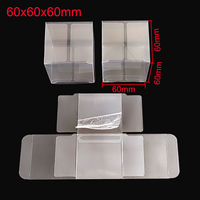 Boîte en plastique carrée pliable transparente en PET jetable, épaisseur 0,35 mm, personnalisable avec vernissage et gaufrage, pour emballage alimentaire, gâteaux et cadeaux