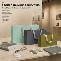 Sacs en papier de luxe avec longues poignées pour événements promotionnels, expositions de marques, conférences et coffrets cadeaux d'entreprise