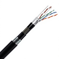 Câble de communication blindé hybride à fibre optique CAT6A U FTP 23AWG 4 paires monomode G657A1 avec gaine en acier corrugué