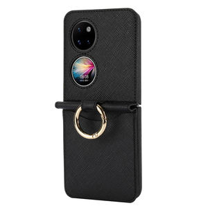 Étui de téléphone porte-cartes en cuir Pu antichoc de luxe avec porte-anneau Protection de charnière étui de téléphone pliable pour Huawei <span class=keywords><strong>p50pocket</strong></span> - Product Image 3