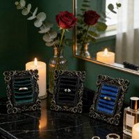 Support de Présentation de Bijoux Gothique Diablo en Résine, pour Boucles d'Oreilles, Anneaux de Protection d'Ongles, Anneaux de Doigt, Cadres Photo et Ornements