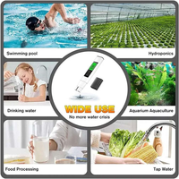 Testeur d'eau numérique 4 en 1 TDS EC Thermomètre 0-9990 ppm pour l'eau potable Robinet Piscine Aquarium