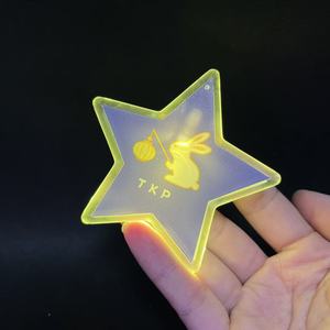 Ruiliang <b>Star</b> <b>LED</b> Flashing Badge Safety Pin Gift For Fans - Product Image 4