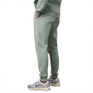 Conjunto Deportivo con Capucha para Hombre, Color Verde Claro, Manga Larga, Estilo Casual para Correr, con Bolsillos Laterales y Cintura Elástica - Product Image 4