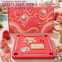 Table de Mahjong Flottante pour Filles, Tapis en Mousse EVA Multi-Jeu, Tapis de Piscine pour Mahjong Américain, Rummy et Cartes Imperméables