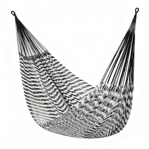 Hamaca Portátil Moderna de Tela Tejida a Mano con Cuerda para Exteriores, Muebles de Exterior, Hamaca <span class=keywords><strong>Blanca</strong></span> y Negra - Product Image 1