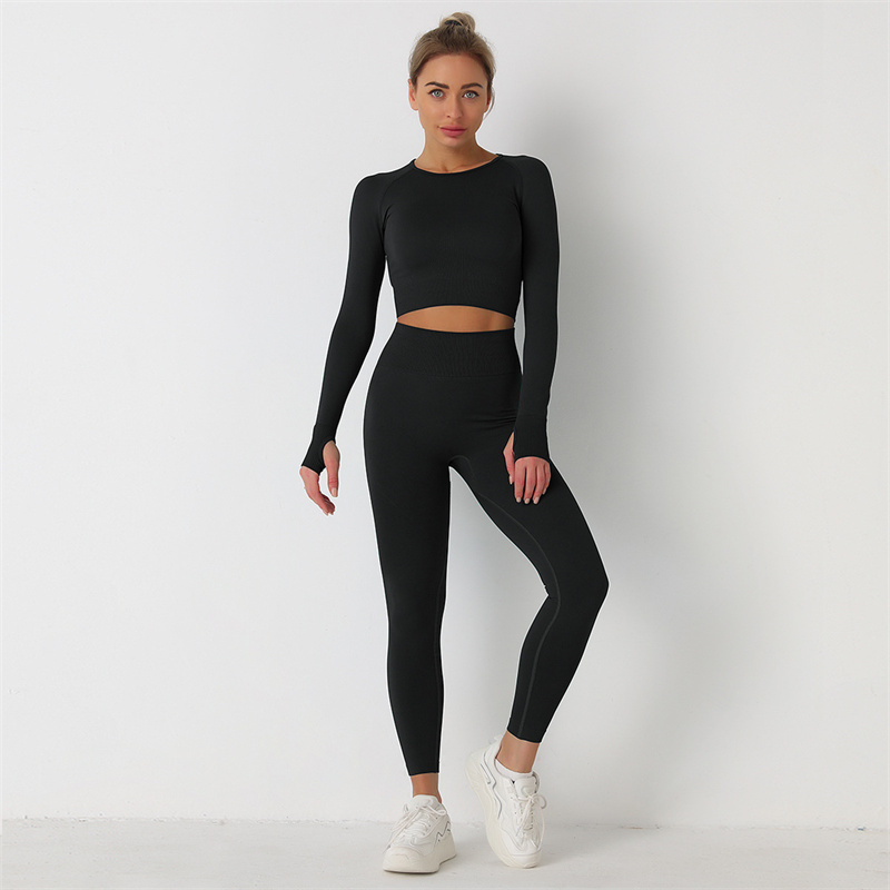 13 colors Fashion Modern Breathable Workout Clothing Women Active Wear Yoga Set hygroscopic and sweat releasing