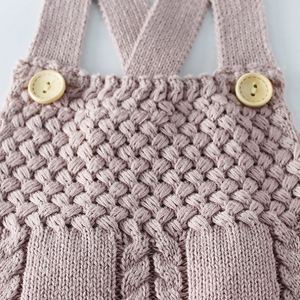 Combinaison en tricot décontractée pour bébé fille, motif floral, 100% coton, printemps-été, fabrication OEM - Product Image 3