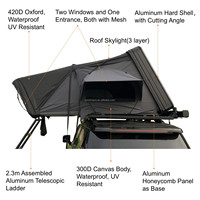 Grande tente de toit de voiture pliable en aluminium robuste XL, en tissu Oxford, pour 3-4 personnes, 100% imperméable