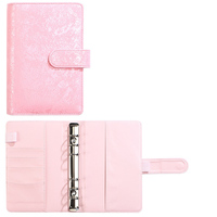 En gros Portable 6 Couleurs En Cuir PU Rechargeable Personnalisé Argent Enveloppe Épargne Organisateur Planificateur Couverture Macaron Budget Binder A6