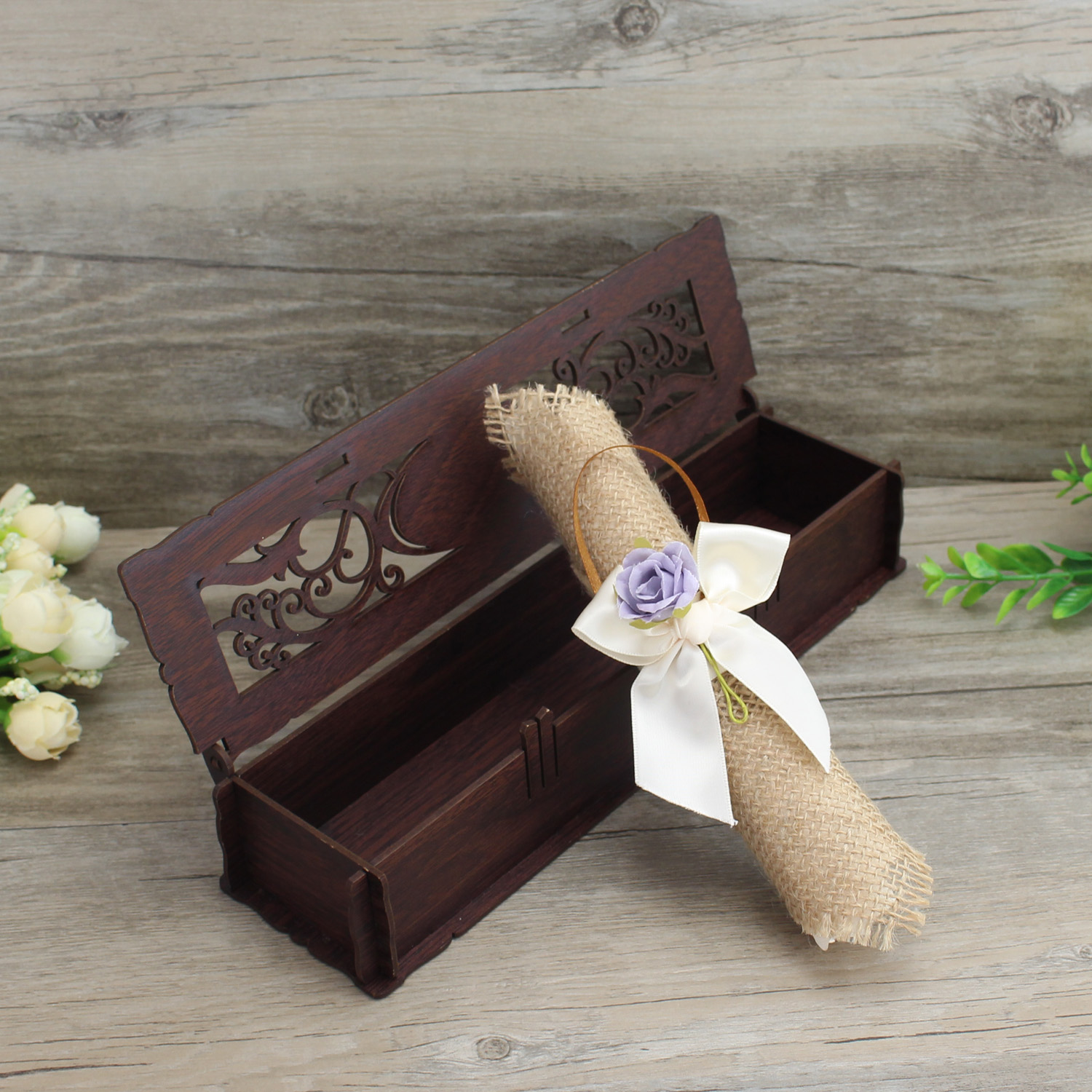 Rustic Wedding Invitations with Wood Box - Elegant \u0026 Durable, image size:1500x1500