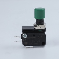 Micro-interrupteur miniature à action instantanée 16 a avec bouton-poussoir vert SPDT/SPST