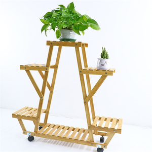 Soporte de madera de bambú para plantas, estante de maceta de bambú Natural para interior y <span class=keywords><strong>exterior</strong></span>, para jardín, venta al por mayor - Product Image 3