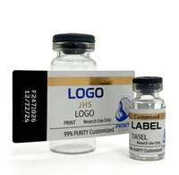 Etiquetas de Viales de 3ml, 5ml, 7ml y 10ml con Logotipo Personalizado, Impresión de Péptidos, Resistentes al Agua, con UV Localizado, Láser Holográfico y BOPP para Empaque