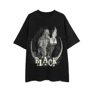 Sublimation Designs Dark Street 3D Printed Vintage Washed T-Shirt Customized Heavy Duty Aged Men'S T-Shirt