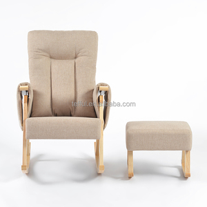 Maternity Soothe Nursery Nursing Breast Feeding Rocking Leisure Glider Chair with <b>Stool</b> 7 Positions Adjustable - Product Image 3