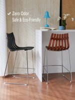 Chaise de bar en métal en forme d'éventail de style mid-century, tabouret de bar Bauhaus minimaliste, design moderne et créatif Wabi-sabi pour la maison