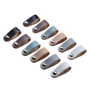 优质多色皮革手柄厨房橱柜门把手衣柜抽屉拉手家具配件 - Product Image 4
