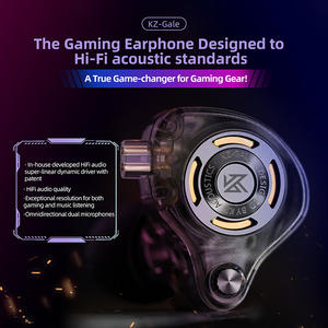 <span class=keywords><strong>KZ</strong></span> Gale 1DD <span class=keywords><strong>Bass</strong></span> améliore les écouteurs équipés d'un équipement de jeu à pilote dynamique super linéaire 3.5mm - Product Image 2