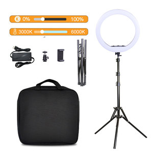 Luce ad Anello <span class=keywords><strong>Video</strong></span> da 21 Pollici per Fotografia, Illuminazione 3000-6000K <span class=keywords><strong>con</strong></span> Telecomando e Treppiede per Studio e Trucco - Product Image 5