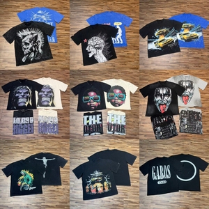 เสื้อยืดแขนสั้นวินเทจลายพิมพ์สัตว์คุณภาพสูงทรงหลวมใส่ได้ทั้งชายหญิง ผ้าฝ้ายถัก 100% น้ำหนัก 300 กรัม - Product Image 5