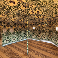 Tente de luxe en toile rayée noire et blanche de style bédouin du désert pour le glamping en gros dans les centres de camping du Moyen-Orient