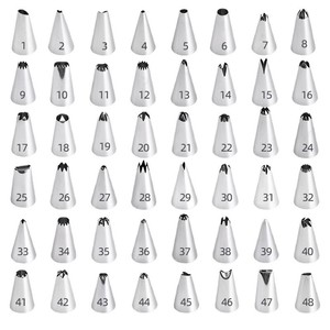 Boquillas de acero inoxidable desechables para decoración de pasteles y crema, pequeñas, 430, herramientas de repostería para soldadura por puntos, rectangulares, para galletas, solo lavar a mano - Product Image 1