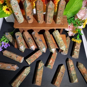 Venta al por mayor de varitas de <span class=keywords><strong>jaspe</strong></span> natural de la selva tropical, torres de cristal de cuarzo para decoración - Product Image 2