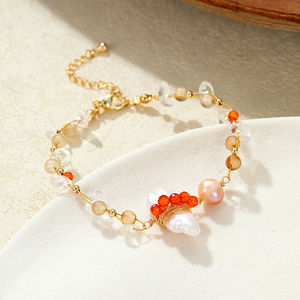 Pulsera de Perlas de Imitación con Cuentas de Cristal y Pedrería, Ligera, Ajustable, con Cierre de Langosta, Extensible, <span class=keywords><strong>para</strong></span> Mujer - Product Image 2