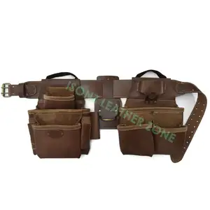 Borda de couro personalizada confortável ajustável-to-fit gordura ferramenta de cintura saco