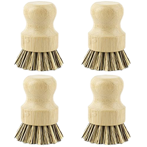 Paquete de 4 Cepillos de Bambú Ecológicos para Fregar, Cepillo de Madera Ecológico para Limpiar Ollas y Sartenes de Cocina - Product Image 1