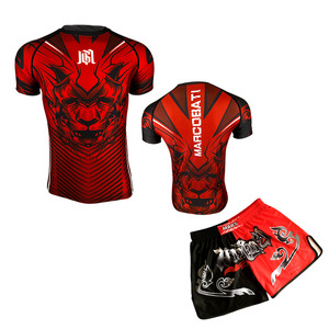 Camiseta y <span class=keywords><strong>Pantalones</strong></span> Cortos de <span class=keywords><strong>Kick</strong></span> <span class=keywords><strong>Boxing</strong></span> Hechos a Medida con Estampado Digital 100% Poliéster, Ligeros, para Hombre y Mujer, Muay Thai, MMA - Product Image 6
