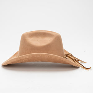 Nouveau Chapeau de Cowboy Unisexe en Daim Végétalien à Large Bord, Style Western Décontracté pour l'Extérieur, Quatre Saisons, Neutre - Product Image 3