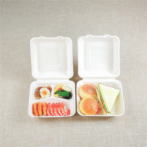 Biodegradable Chinese Food Boxes - Corn Starch &amp; Sugarcane Containers