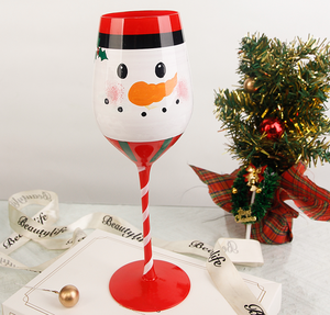 Migliori venditori dipinti a mano natale calice colorato personalizzato bicchieri di vino retrò natale decorativo bicchiere di vino rosso - Product Image 4