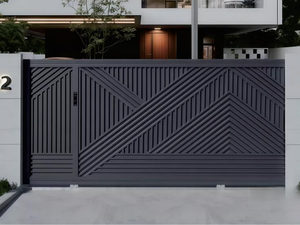 Cancello Moderno per Vialetto e Cortile in Alluminio Pressofuso Rinforzato, Antiruggine, Effetto Ferro Battuto, Verniciato a Polvere, per Villa, Stile Costiero - Product Image 6