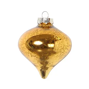 Customized Christmas Tree Pendant Decorations Vintage Gold Glass Balls Decorated Christmas Ball Ornaments