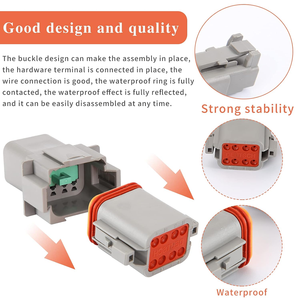 Deutsch Terminals Dt Series 2 3 4 6 8 12 Pin Male Female Automotive Connectors Wire Harness Dt Dtm Connector Deutsch Connector - Product Image 4