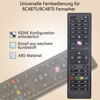 Télécommande universelle RC4870 RC4875 pour téléviseurs CELCUS/Bush/Polaroid/Digihome/Logik/VESTEL/JMB/JVC/Telefunken, sans configuration