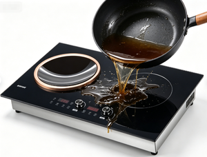 Estufa Eléctrica Integrada de 2 Quemadores, Combinación de Inducción y Vitrocerámica <span class=keywords><strong>para</strong></span> Cocinar en Familia - Product Image 1