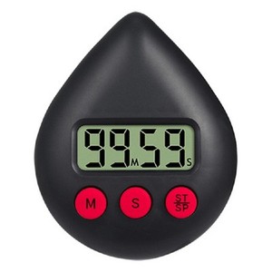 Minuterie numérique en forme de goutte d'eau avec bouton facile et ventouse intégrée - Product Image 4