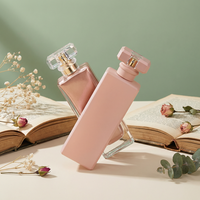 Flacons de parfum élégants Anding, design rectangulaire de luxe avec pompe, bouchon en acrylique transparent moderne, 100 ml