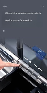 Lavello da <span class=keywords><strong>Cucina</strong></span> <span class=keywords><strong>Moderno</strong></span> in Acciaio Inox con Display Digitale Intelligente, Vasca Singola Grigia, Lavastoviglie con Getto a Cascata Multifunzione - Product Image 3