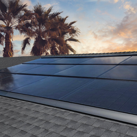 Tuiles de toit perc 540w, kit de modules de cellules solaires entièrement noires, panneaux de bardages de toit