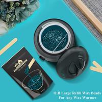 Kit Calentador de Cera Depilatoria Lifestance, Material de Madera, Calentador de Cera de 500 ml, Hipoalergénico, Probado por Dermatólogos, Depilación Facial, Para Todo Tipo de Piel