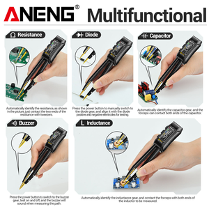 Pinzas Inteligentes ANENG GN702, Medidor Digital LCR, Probador de Resistencias, Condensadores y Componentes Electrónicos - Product Image 5