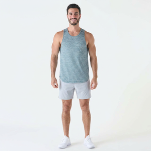 Débardeurs de sport personnalisés pour hommes, séchage rapide, respirant, en polyester et coton tricoté, vêtements de sport grande taille, équipement de fitness, prix abordable - Product Image 1